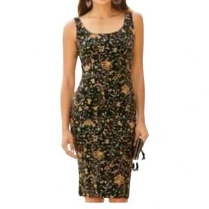 Peruvian Connection Black Floral Midi Dress